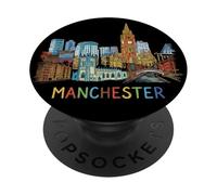 Manchester, Inglaterra, Recuerdo, Ciudad, hito Regalo PopSockets PopGrip Adhesivo