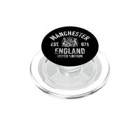 Manchester Inglaterra Reino Unido EST. 87AD White Aged PopSockets PopGrip para MagSafe