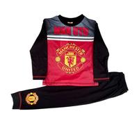 Manchester United F.C. Manchester United Man Utd - Pijama infantil para niños de 4 a 5 años, color negro y multicolor