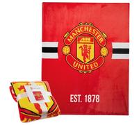 Manchester United F.C. Manta de cama de forro polar suave, 125 x 150 cm, regalo para hombre