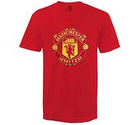 Manchester United FC - Camiseta Oficial para Hombre - con el Escudo del Club - Rojo - Medium