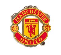Manchester United FC - Pin Oficial - con el Escudo del Club - Esmaltado - Pack 1 Unidad Rojo