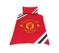 Manchester United FC Set de Funda de Edredón Diseño de Rayas Core (BS4561)