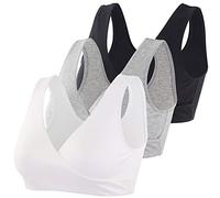 MANCI Sujetador de algodón para Dormir, cómodo Brasier inalámbrico, Sujetador de Maternidad para Lactancia, Embarazo y Lactancia