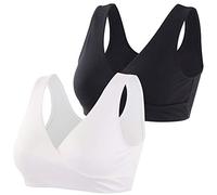 MANCI Sujetador de algodón para Dormir, cómodo Brasier inalámbrico, Sujetador de Maternidad para Lactancia, Embarazo y Lactancia