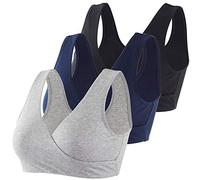 MANCI Sujetador de algodón para Dormir, cómodo Brasier inalámbrico, Sujetador de Maternidad para Lactancia, Embarazo y Lactancia