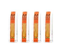Mancini Pastificio Agricolo Bucatini Linea Classica - Pasta Artesanal de Sémola de Trigo Duro, Elaborada con Trigo de Las Marcas, Trefilada en Bronce, Secado Lento - 4 Paquetes de 500 g