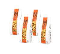 Mancini Pastificio Agricolo Penne Rigate Línea Clásica - Pasta artesanal de sémola de trigo duro, con trigo de Las Marcas, trefilada en bronce y de secado lento - 4 paquetes de 500 g