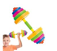 Mancuerna infantil rellenable con agua - Set de barra ajustable para juegos al aire libre y actividad física | Versión corta 45,8 Cm O Larga 80,7 Cm, Estructura PP