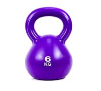 Mancuerna Pesa Rusa Kettlebell de Fiteness Relleno de Arena con Mango Ancho Antideslizante para Ejercicios y Entrenamiento en Casa y Gimnasio (6kg Morado)