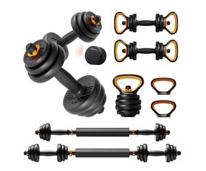 Mancuerna Xiaomi FED ORMANC30V2P Kit 30 kg Bluetooth App Discos Hierro Silicona