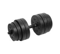 Mancuernas ajustables bituminosas 1x20kg Rebel sólidas