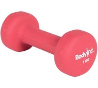 Mancuernas Bodyline de 1 kg a 5 kg, fabricadas en hierro fundido recubierto de neopreno, resistentes a los golpes y antideslizantes, ideales para el gimnasio y el entrenamiento en casa.