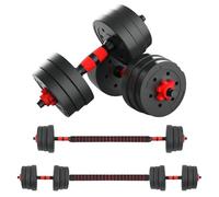 Mancuernas con mancuernas para hombre, equipo de Fitness para el hogar, combinación de peso ajustable, par de recubiertas de goma (15, Kilogramos)