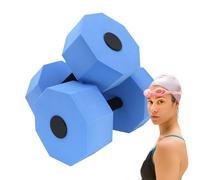 Mancuernas de agua - 1 par de pesas de agua para ejercicio de piscina, equipo aeróbico con tira de mango, barras de ejercicio de entrenamiento para gimnasio, natación, al aire libre e interior