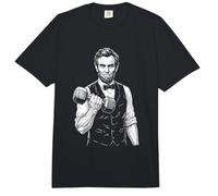 Mancuernas de Levantamiento de Abraham Lincoln Historia Divertida Comfort Colors Adult Heavyweight T-Shirt