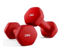 Mancuernas de Neopreno 4kg - Set de 2 x 2 kg Mancuernas para Gimnasio en Casa, Fitness, Fuerza, Tonificación y Pérdida de Grasa