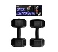 Mancuernas Hexagonales 7,5 kg y 10 kg | Juego de 2 Pesas de PVC | Antideslizantes y Silenciosas | Gimnasio en Casa | Musculación, Fuerza y Fitness - Hombres y Mujeres (2 X 7,5KG)