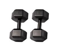 Mancuernas Hexagonales 7,5 kg y 10 kg | Juego de 2 Pesas de Vinilo | Antideslizantes y Silenciosas | Gimnasio en Casa | Musculación, Fuerza y Fitness - Hombres y Mujeres (2X10KG)