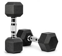 Mancuernas Hexagonales - Set de pesas y mancuernas de hierro fundido con recubrimiento de goma, para mujer y hombre, musculación fitness gimnasio en casa, 1/2/3/4/5/6/8/10 kg (par) y 12.5/15/20 kg