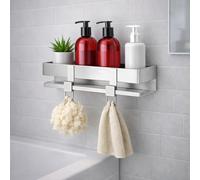 MandA - ESTANTERIA Baño SIN Tornillos + 2 Ganchos de Acero Inoxidable - Organizador Ducha SIN Taladro - Adhesivo - Baldas Pared sin Agujeros - Accesorios Modernos para Organizar y Decorar Estanterías