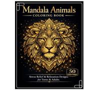 Mandala Animals Coloring Book for Adults: A Mindful Coloring Journey for Teens & Adults - Large 8.5" x 11" Format, Single-Sided Pages