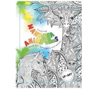 MANDALA ANIMALS coloring book for teenagers and adults: 25 Relaxing Coloring Pages to Relieve Stress