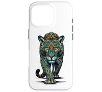 Mandala Art Jaguar Jaguars Zoo Carcasa para iPhone 16 Pro