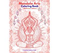 Mandala Arts Coloring Book: Unique Designs with inspirational quotes | Large 8.5×11 inch | Stress Relief | Space For Important Dates and Notes | Red cover edition|
