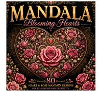 Mandala Blooming Hearts: A Collection of 80 Elegant Floral Mandalas Filled with Hearts, Roses, and Love