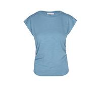 MANDALA Camiseta de yoga para mujer con volantes laterales azul claro | S