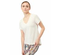 MANDALA Camiseta de yoga para mujer The New V-Neck blanco | M