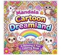Mandala & Cartoon Dreamland: A Relaxing & Fun Coloring Book with Mandalas and Cute Cartoon Characters for Kids & Adults