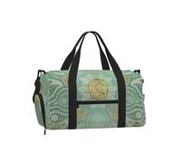 Mandala Celta en Verde Salvia Suave y Dorado,Bolso Deportivo Bandolera de Mano, Bolsa de Deporte, Bolsa de Viaje de Gran Capacidad para Mujeres y Hombres.