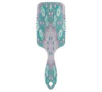 Mandala - Cepillo para desenredar el cabello, color verde azulado, cepillo para desenredar el cabello para mujer