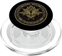 Mandala circular con loto Geometría sagrada espiritual PopSockets PopGrip para MagSafe