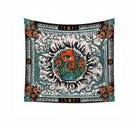 Mandala colgante de pared con diseño de ojos hippies y sol para dormitorio