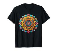 Mandala Colorido Geometría Sagrada Yoga Meditación Camiseta