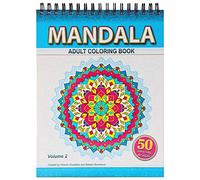 Mandala Coloring Book for Adults with Mandalas, Chakras, Yantras, Mehndi on Thick Artist Paper with a Spiral Binding on the Top in Hardback