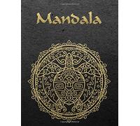 Mandala: Colouring Book with 95 Mandala for Adults and Children on black background for fantastic colors - All colouring templates as PDF to print out