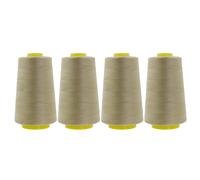 Mandala Crafts 4 Pack of Serger Hils Conos Camsas - 40S/2 24000 yardas Polyester Beige Hilos para mquina de coser de acolchado y acolchado