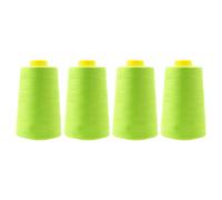 Mandala Crafts 4 Pack of Serger Hils Conos Canes - 40S/2 24000 yardas Hilos verdes de lima de polister para la mquina de acolchado y acolchado de o