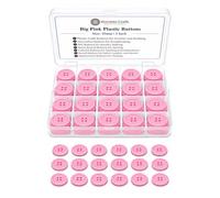 Mandala Crafts Botones grandes de plástico rosa de 25 mm para coser - 50 botones redondos de resina de repuesto con 4 agujeros