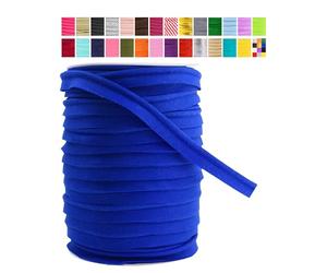 Mandala Crafts Cinta al bies azul oscuro con cordón de soldadura para ribetes de tapicería, cordón azul oscuro para costura, borde de cordón de labios de 1/2 pulgada, 55 yardas