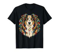 Mandala de Arte Popular: Perro Pastor inglés Camiseta