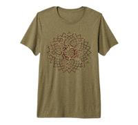 Mandala de Lava roja Geometría Sagrada Gaia Art Yoga Mantra Camiseta Premium