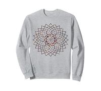Mandala de Lava roja Geometría Sagrada Gaia Art Yoga Mantra Sudadera