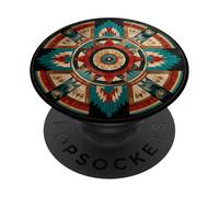 Mandala de Plumas Estilo suroeste Boho Occidental Azteca PopSockets PopGrip Adhesivo