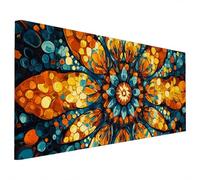 Mandala Diamond Painting Adultos Niños, 5D Diamond Painting Grande 110x50cm, DIY Punto de Cruz Diamante Art Crafts Abstracto Patrón, Manualidades Adultos Embroidery Kit, Home Decoration Hogar, Q-71