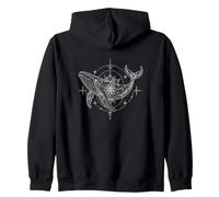 Mandala Fine Line Art Ocean Spirit Sudadera con Capucha